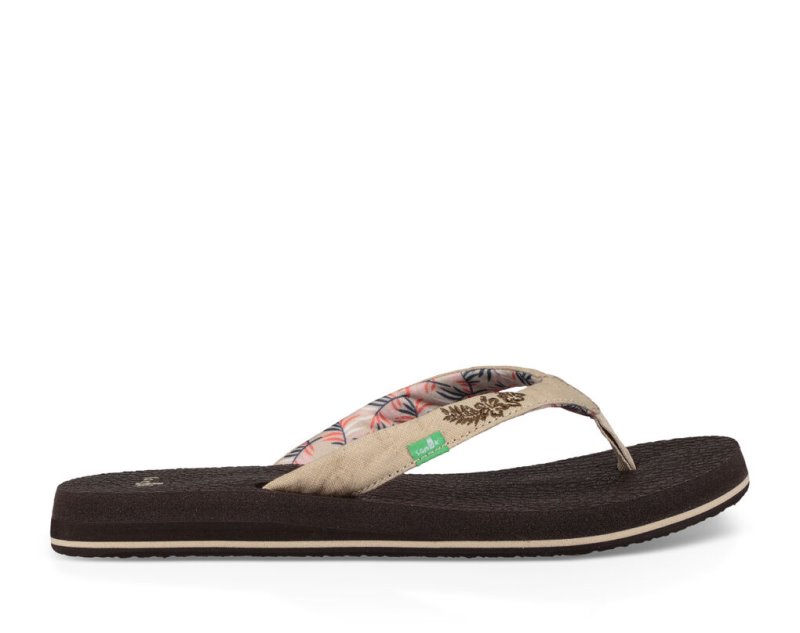 Tong Sanuk Yoga Paradise 2 Femme - Chocolat / Beige RPMAVL469